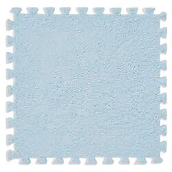 Коврик-пазл плюшевый напольный, 30x30см, Голубой