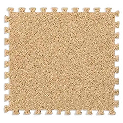 Килимок-пазл плюшевий підлоговий, 30x30см, Пісочний