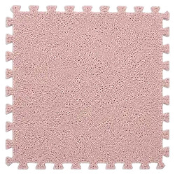 Килимок-пазл плюшевий підлоговий, 30x30см, Пудровий