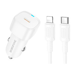 АЗУ Borofone BZ34A Cloud Apple iPhone SE 2022 / iPhone 14 Pro Max / iPhone 14 Plus / iPhone 14 Pro / iPhone 14 / iPhone 13 Pro / iPhone 13 Mini / iPhone 13 / iPhone 13 Pro Max / iPhone 12 Mini / iPhone 12 Pro Max, С кабелем, Lightning, Белый