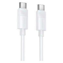 USB кабель Borofone BX123 Leya, Type-C, 1.0 м., Белый