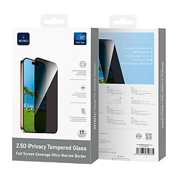 Защитное стекло Apple iPhone 17 Air, Wiwu, Антишпион, 2.5D, Черный