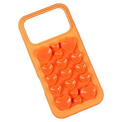 Чехол (накладка) Apple iPhone 13 Pro Max, 3D Heart Pop, Оранжевый