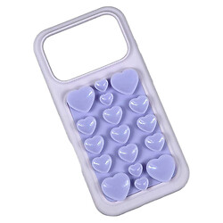 Чохол (накладка) Apple iPhone 17 Pro Max, 3D Heart Pop, Бузковий