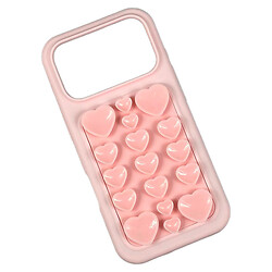 Чохол (накладка) Apple iPhone 17, 3D Heart Pop, Рожевий