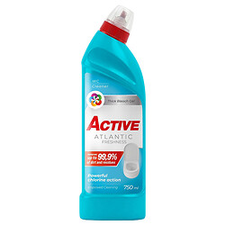 Засіб для чищення унітазу з хлором Active "Ocean Fresh", 750 мл