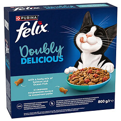 Корм для дорослих котів сухий Felix "Doubly: Лосось та океанічна риба", 800 г