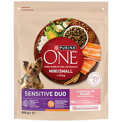 Корм для собак сухий Purina "One Mini Sensitive: Лосось та рис", 800 г