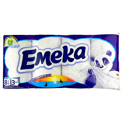 Набор туалетной бумаги EMEKA Paradise, 3 слоя, 8 шт/уп.