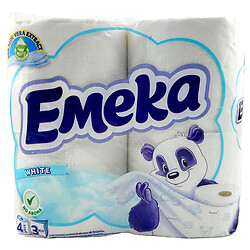 Набір паперу туалетного EMEKA White, 3 шари, 4 шт/уп.