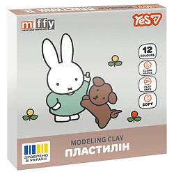 Пластилин для лепки детский "Miffy", 12цветов, 240г, Yes