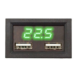 Вольтметр Voltmeter 8-40V Dual USB Green