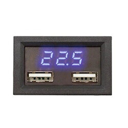 Вольтметр Voltmeter 8-40V Dual USB Blue