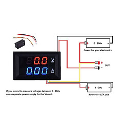 Вольтметр Dual Voltage Current Meter (Red Blue)
