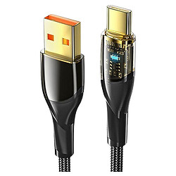 Кабель Essager Interstellar Transparent Design EXCT-XJ01-P, Type-C, 1.0 м., Черный