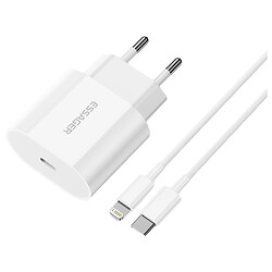 СЗУ Essager Vanjane EFJB02-XBL02-T Apple iPhone SE 2022 / iPhone 14 Pro Max / iPhone 14 Plus / iPhone 14 Pro / iPhone 14 / iPhone 13 Pro / iPhone 13 Mini / iPhone 13 / iPhone 13 Pro Max / iPhone 12 Mini / iPhone 12 Pro Max, С кабелем, Lightning, Белый