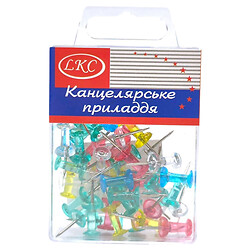 Кнопки прозрачно-цветные, 45шт., Mic