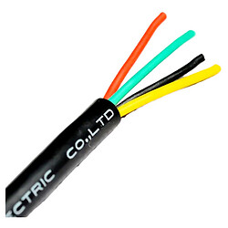 Кабель сигнальний H05SS-F, 4x0.3mm2, силіконовий, Чорний