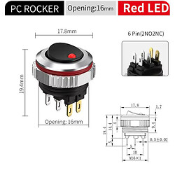 Мікроперемикач рокерний CX16-H222/R5-24V/S(L)