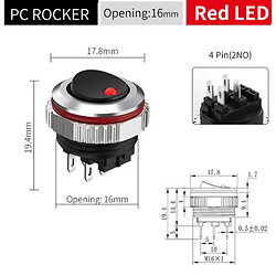 Микропереключатель рокерный CX16-H202/R5-24V/S(L)