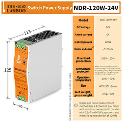 Модульный источник питания на DIN-рейку LBD-NDR-120-24