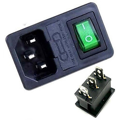 Разъем питания 220v ACFH-GREEN-3pin