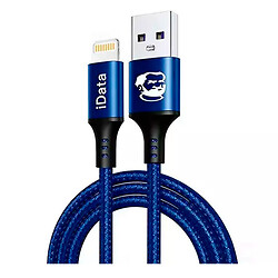 USB кабель Mechanic iData Apple iPhone SE 2022 / iPhone 14 Pro Max / iPhone 14 Plus / iPhone 14 Pro / iPhone 14 / iPhone 13 Pro / iPhone 13 Mini / iPhone 13 / iPhone 13 Pro Max / iPhone 12 Mini / iPhone 12 Pro Max / iPhone 12 Pro, Lightning, 1.0 м., Синий