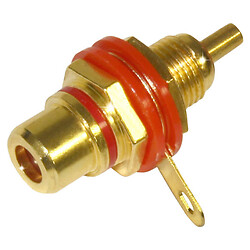 Гніздо на панель HD-0002rca Gold, Червоний