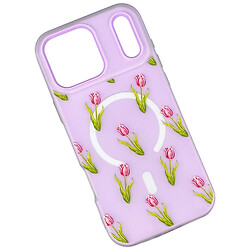 Чехол (накладка) Apple iPhone 11, Matte Summer Vibe, MagSafe, Lilac Tulips, Рисунок