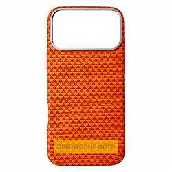 Чехол (накладка) Apple iPhone 15 Pro Max, KVZV Triangular Pattern, MagSafe, Оранжевый