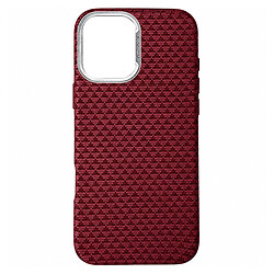 Чехол (накладка) Apple iPhone 17, KVZV Triangular Pattern, MagSafe, Красный