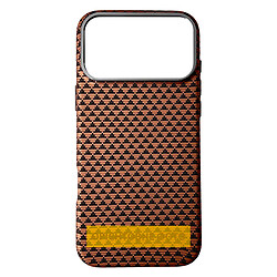Чехол (накладка) Apple iPhone 17 Pro / iPhone 18 Pro, KVZV Triangular Pattern, MagSafe, Khaki, Зеленый