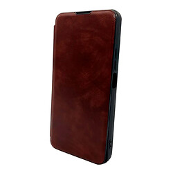 Чехол (книжка) Xiaomi Redmi Note 14, Belora, Dark Brown, Коричневый