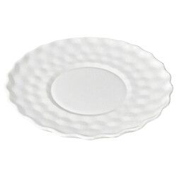 Тарелка десертная стеклянная Vittora Blanco Lava, d=190 мм