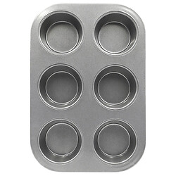 Форма для выпечки мафинов металлическая GUSTO, 6 шт/лист, 26x17 см