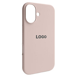 Чехол (накладка) Apple iPhone 16, Original Soft Case, Grey-Pink, Серый