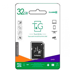 Карта пам'яті T&G MicroSDXC UHS-1, 32 Гб., Чорний