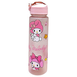 Пляшка для води "Sanrio: MyMelody", місткість 750 мл, пластикова, трубочка, ремінець, в пакеті, Mic, Рожевий