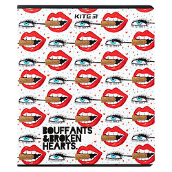 Зошит "Bouffants & Broken Hearts", 48 арк., кл., гібр. лак + УФ лак, Kite