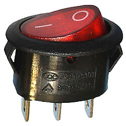 Переключатель клавишный KCD1-101N-9-LED ON-OFF, Красный