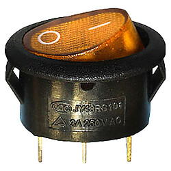 Клавішний перемикач KCD1-101N-9-LED ON-OFF, Жовтий