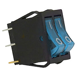 Клавішний перемикач KCD2-2101N-2-LED, Синій