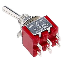 Тумблер MTS-202 ON-ON, Красный