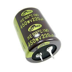 Конденсатор электролитический ECAP-HE-220mkf - 450v* (105°C) (HE) 30x40mm