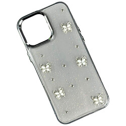 Чохол (накладка) Samsung Galaxy S25 Ultra, Shiny Crystal Colored Bow, Silver Butterflies, Малюнок