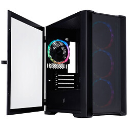 Корпус 1stPlayer T4-G-BK-4FS7, Черный