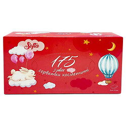 Серветки сухі косметичні Softa Chisto Bunny, 2 шари, 150+25 шт.