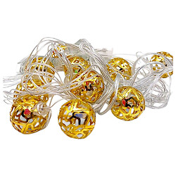 Гирлянда электрическая "Шарик", 10шт., 3м, LED, цветная, Mic, Золотой