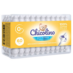 Детские ватные палочки Chicolino, 60 шт., Chicolino