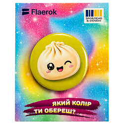 Значок металевий на булавці "Flaerok", в асортименті